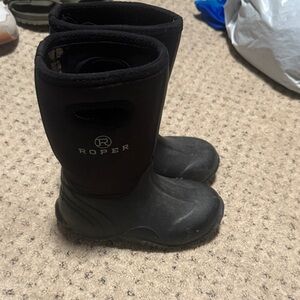 Roper Kids Black Rain & Snow Boots